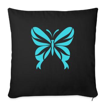 Sensibilisation au cancer du col de l'utérus - Housse de coussin décorative 45 x 45 cm - noir - Devant