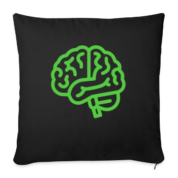 sensibilisation santé mentale - Housse de coussin décorative 45 x 45 cm - noir - Devant