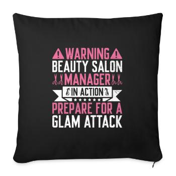 Gestionnaire de SPA Emploi Bien-être Drôle Gestion de SPA Sayi - Housse de coussin décorative 45 x 45 cm - noir - Devant