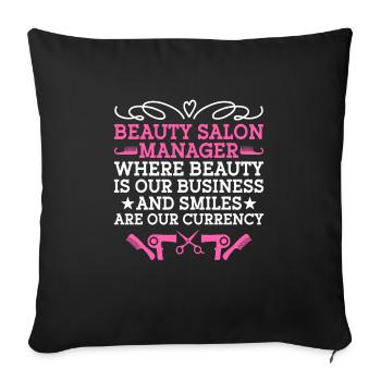 Gestionnaire de SPA Emploi Bien-être Drôle Gestion de SPA Sayi - Housse de coussin décorative 45 x 45 cm - noir - Devant