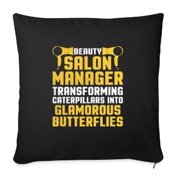 Gestionnaire de SPA Emploi Bien-être Drôle Gestion de SPA Sayi - Housse de coussin décorative 45 x 45 cm - noir - Devant