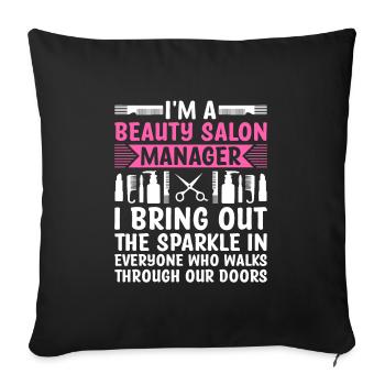Gestionnaire de SPA Emploi Bien-être Drôle Gestion de SPA Sayi - Housse de coussin décorative 45 x 45 cm - noir - Devant