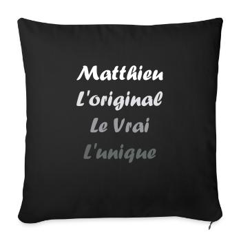 L'original le vrai l'unique Matthieu - Housse de coussin décorative 45 x 45 cm - noir - Devant