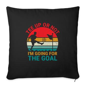 Footgolf Player Foot Golf Playing Footgolfers Foot - Sofa pillowcase 17,3'' x 17,3'' (45 x 45 cm) - black - Front