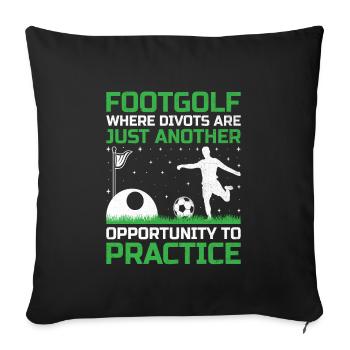 Footgolf Player Foot Golf Playing Footgolfers Foot - Sofa pillowcase 17,3'' x 17,3'' (45 x 45 cm) - black - Front