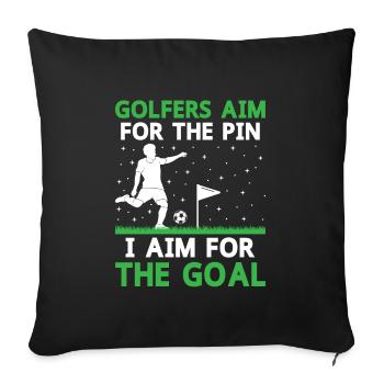 Footgolf Player Foot Golf Playing Footgolfers Foot - Sofa pillowcase 17,3'' x 17,3'' (45 x 45 cm) - black - Front
