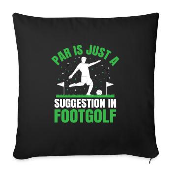 Footgolf Player Foot Golf Playing Footgolfers Foot - Sofa pillowcase 17,3'' x 17,3'' (45 x 45 cm) - black - Front