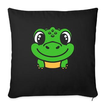 Crocodile - Housse de coussin décorative 45 x 45 cm - noir - Devant