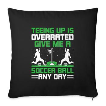 Footgolf Player Foot Golf Playing Footgolfers Foot - Sofa pillowcase 17,3'' x 17,3'' (45 x 45 cm) - black - Front