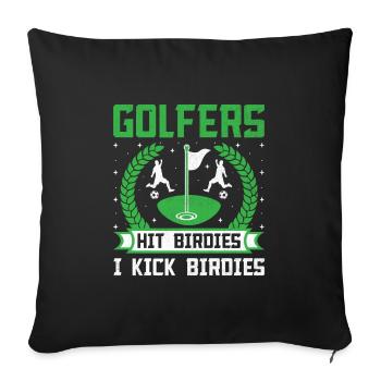 Footgolf Player Foot Golf Playing Footgolfers Foot - Sofa pillowcase 17,3'' x 17,3'' (45 x 45 cm) - black - Front