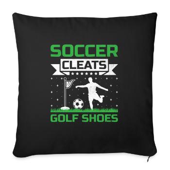 Footgolf Player Foot Golf Playing Footgolfers Foot - Sofa pillowcase 17,3'' x 17,3'' (45 x 45 cm) - black - Front