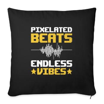 Chiptune Music Lover Groove zu den Bleeps und Bloo - Sofakissenbezug 45 x 45 cm - Schwarz - Vorne