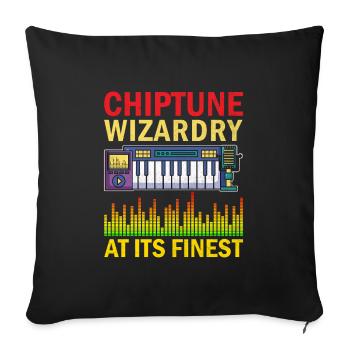Chiptune Music Lover Groove to the Bleeps and Bloo - Sofa pillowcase 17,3'' x 17,3'' (45 x 45 cm) - black - Front