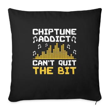 Chiptune Music Lover Groove to the Bleeps and Bloo - Sofa pillowcase 17,3'' x 17,3'' (45 x 45 cm) - black - Front
