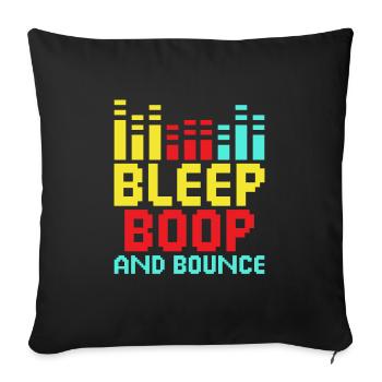 Chiptune Music Lover Groove to the Bleeps and Bloo - Sofa pillowcase 17,3'' x 17,3'' (45 x 45 cm) - black - Front