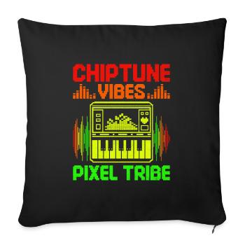 Chiptune Music Lover Groove to the Bleeps and Bloo - Sofa pillowcase 17,3'' x 17,3'' (45 x 45 cm) - black - Front