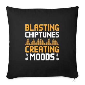 Chiptune Music Lover Groove to the Bleeps and Bloo - Sofa pillowcase 17,3'' x 17,3'' (45 x 45 cm) - black - Front