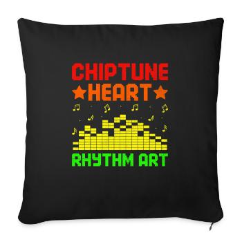 Chiptune Music Lover Groove to the Bleeps and Bloo - Sofa pillowcase 17,3'' x 17,3'' (45 x 45 cm) - black - Front