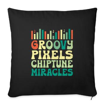 Chiptune Music Lover Groove zu den Bleeps und Bloo - Sofakissenbezug 45 x 45 cm - Schwarz - Vorne