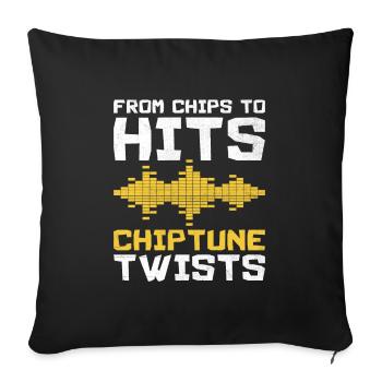 Chiptune Music Lover Groove zu den Bleeps und Bloo - Sofakissenbezug 45 x 45 cm - Schwarz - Vorne