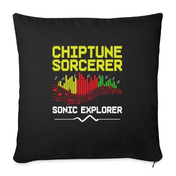 Chiptune Music Lover Groove to the Bleeps and Bloo - Sofa pillowcase 17,3'' x 17,3'' (45 x 45 cm) - black - Front