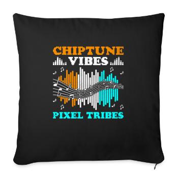 Chiptune Music Lover Groove to the Bleeps and Bloo - Sofa pillowcase 17,3'' x 17,3'' (45 x 45 cm) - black - Front