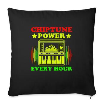 Chiptune Music Lover Groove to the Bleeps and Bloo - Sofa pillowcase 17,3'' x 17,3'' (45 x 45 cm) - black - Front