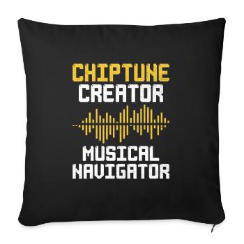 Chiptune Music Lover Groove zu den Bleeps und Bloo - Sofakissenbezug 45 x 45 cm - Schwarz - Vorne