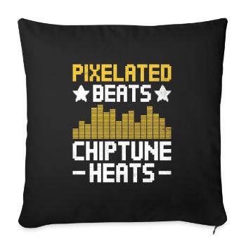 Chiptune Music Lover Groove to the Bleeps and Bloo - Sofa pillowcase 17,3'' x 17,3'' (45 x 45 cm) - black - Front