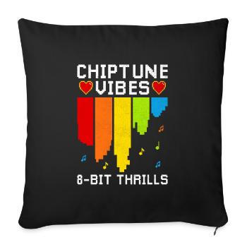 Chiptune Music Lover Groove to the Bleeps and Bloo - Sofa pillowcase 17,3'' x 17,3'' (45 x 45 cm) - black - Front