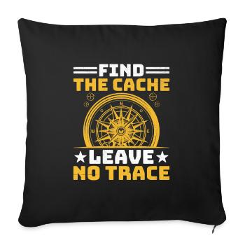 Géocaching Géocache Géocacher Funny Geocacher Sayi - Housse de coussin décorative 45 x 45 cm - noir - Devant