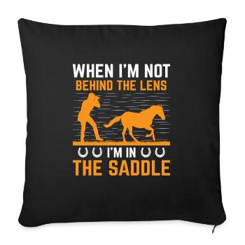 Horse Photography Horseback Riding Horses Hobby Ph - Sofa pillowcase 17,3'' x 17,3'' (45 x 45 cm) - black - Front