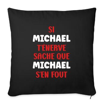 Michael - Housse de coussin décorative 45 x 45 cm - noir - Devant