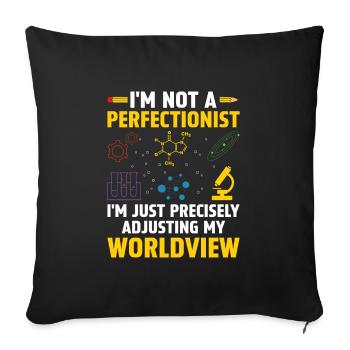 Professeur de sciences Professeur d’école Biologie Chimie P - Housse de coussin décorative 45 x 45 cm - noir - Devant