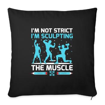 Physical Education Teacher PE Teachers School Spor - Sofa pillowcase 17,3'' x 17,3'' (45 x 45 cm) - black - Front