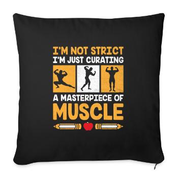 Physical Education Teacher PE Teachers School Spor - Sofa pillowcase 17,3'' x 17,3'' (45 x 45 cm) - black - Front