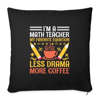 Mathelehrer Schullehrer Lustige Mathelehrer S - Sofakissenbezug 45 x 45 cm - Schwarz - Vorne