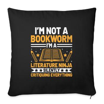 Literature Teacher School Teacher Funny Teachers S - Sofa pillowcase 17,3'' x 17,3'' (45 x 45 cm) - black - Front