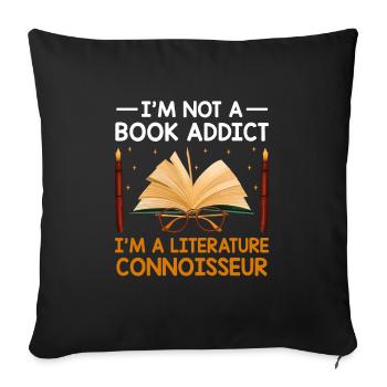 Literature Teacher School Teacher Funny Teachers S - Sofa pillowcase 17,3'' x 17,3'' (45 x 45 cm) - black - Front
