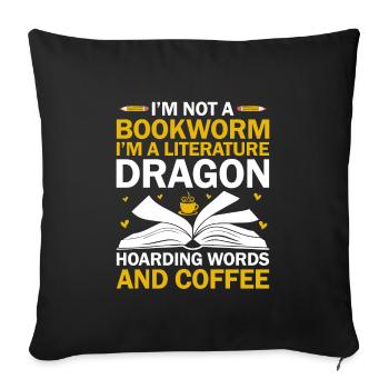 Literature Teacher School Teacher Funny Teachers S - Sofa pillowcase 17,3'' x 17,3'' (45 x 45 cm) - black - Front
