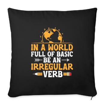 Foreign Language Teacher School Languages Teachers - Sofa pillowcase 17,3'' x 17,3'' (45 x 45 cm) - black - Front