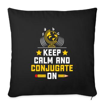 Professeur de langues étrangères École Professeurs de langues - Housse de coussin décorative 45 x 45 cm - noir - Devant