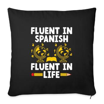 Foreign Language Teacher School Languages Teachers - Sofa pillowcase 17,3'' x 17,3'' (45 x 45 cm) - black - Front