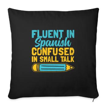 Professeur de langues étrangères École Professeurs de langues - Housse de coussin décorative 45 x 45 cm - noir - Devant