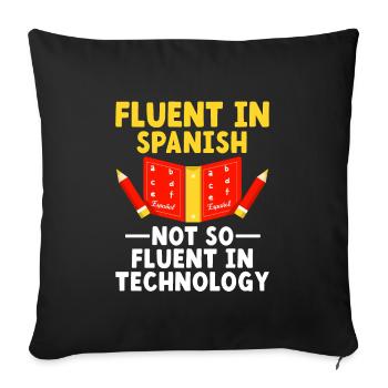 Foreign Language Teacher School Languages Teachers - Sofa pillowcase 17,3'' x 17,3'' (45 x 45 cm) - black - Front