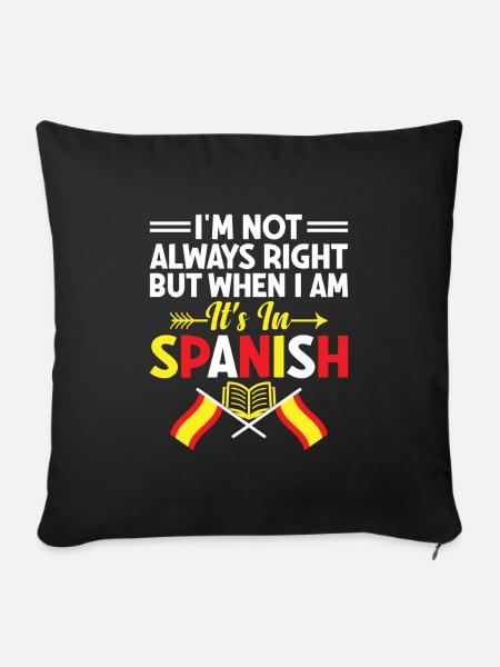 Fremdsprachenlehrer Schule Sprachlehrer - Sofakissenbezug 45 x 45 cm - Schwarz