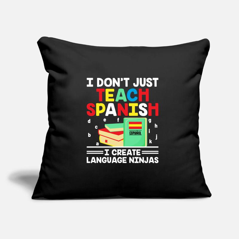 Professeur de langues étrangères École Professeurs de langues Housse de coussin décorative 45 x 45 cm