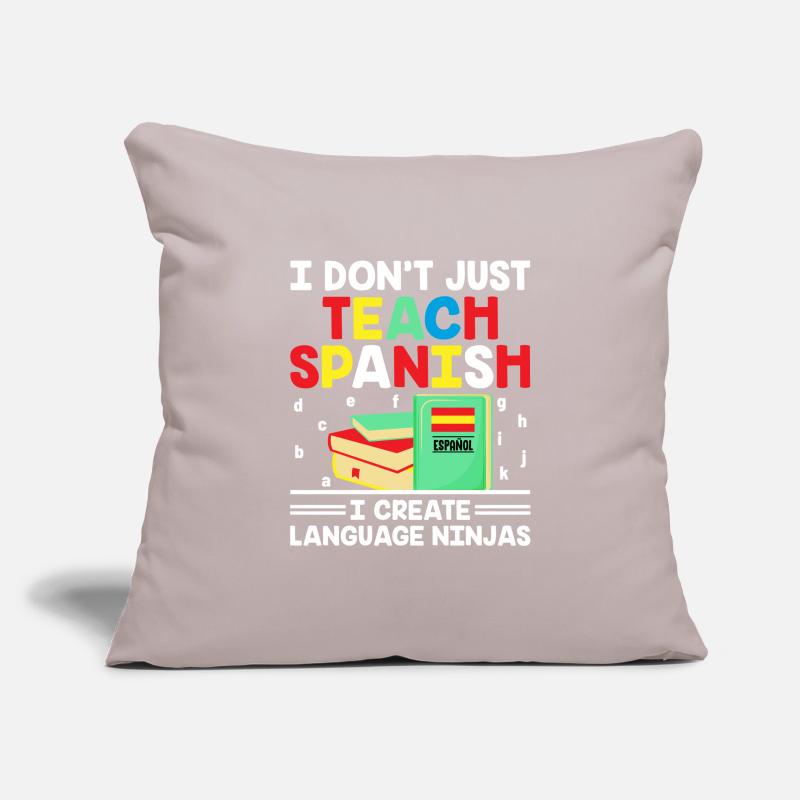 Professeur de langues étrangères École Professeurs de langues Housse de coussin décorative 45 x 45 cm