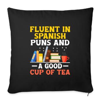 Foreign Language Teacher School Languages Teachers - Sofa pillowcase 17,3'' x 17,3'' (45 x 45 cm) - black - Front