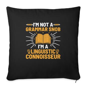 Professeur de langues étrangères École Professeurs de langues - Housse de coussin décorative 45 x 45 cm - noir - Devant